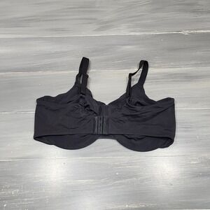 Wacoal Basic Beauty Full Figure Underwire Bra 855213 40G Black Blue Lace Trim